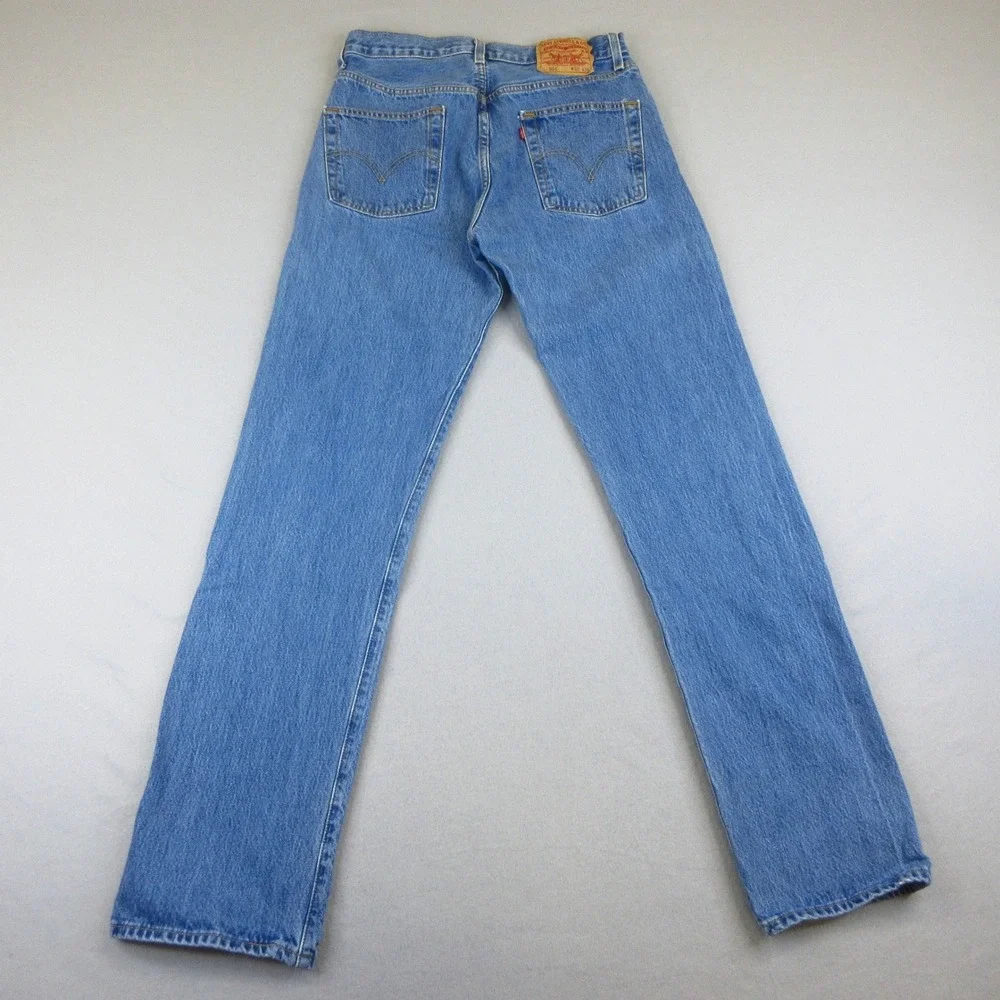Levi's 501 Jeans Mens 32x36 Blue Medium Wash Denim Original Fit Button Fly  EUC